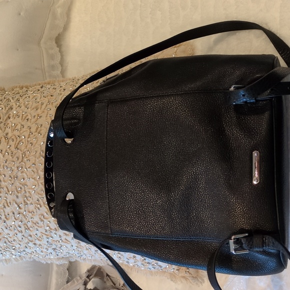Rebecca Minkoff Blythe Black Studded Drawstring Backpack. Brand New - Picture 6 of 10